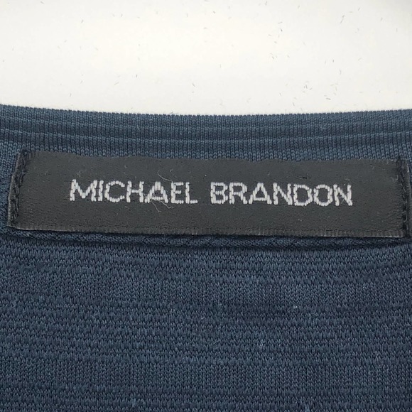 Michael Brandon Textured T-Shirt Short Sleeve Crewneck Black Large - Picture 7 of 9